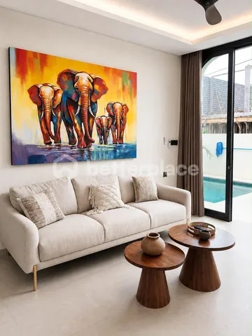 Modern Mediterranean-Style 3-Bedroom Villa in Ungasan with Rooftop Sea View