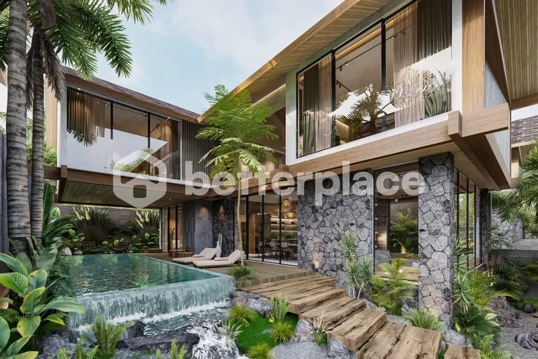 Luxurious Tropical Contemporary Family Villa in Peaceful Umalas 4 Bedrooms with Rice Field Views