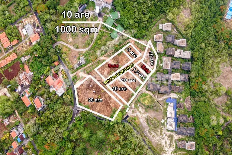 Create Your Vision: Ocean-View Freehold 1000 sqm Land Minutes from Bali’s Top Attraction