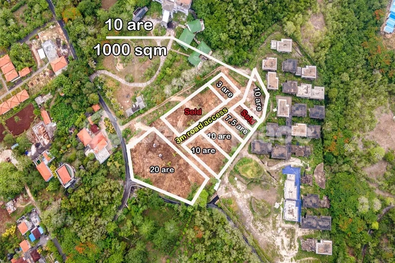 Create Your Vision: Ocean-View Freehold 1000 sqm Land Minutes from Bali’s Top Attraction