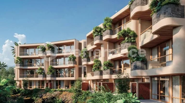 2 years Guarantee Income: Stunning and Modern Apartment 1 Bedroom with Private Pool for Sale Leasehold in Canggu