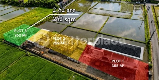 Prepared 262 sqm Leasehold Plot in Kedungu — Foundations Standing, Paddy Views, Three Minutes from the Waves