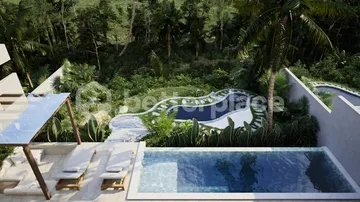 Luxury 2-Bedroom Cliffside Riverfront Villa with Rice Field Views in Ubud East