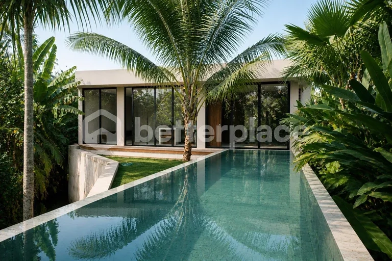 Beautiful Contemporary Villa Surrounded by Rice Fields and Volcano Views with Private Pool Just Three Minutes from Pigstone Beach