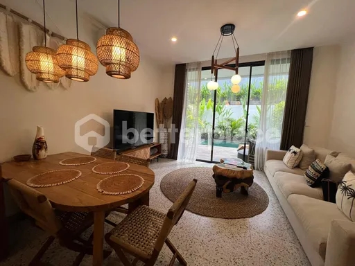 Contemporary Coastal Sanctuary in Berawa – Beautiful 2-Bed Townhouse with Garden, Pool View, and Turnkey Income Appeal