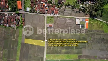 Where the Rice Fields Meet the Coastline — Efficient 355 sqm Development Opportunity in Emerging Kedungu
